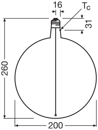 Żarówka LED Dekoracyjna E27 4.8W = 10W 100lm 1800K Ciepła 320° Dymiona Filament Ściemnialna Vintage 1906 Osram