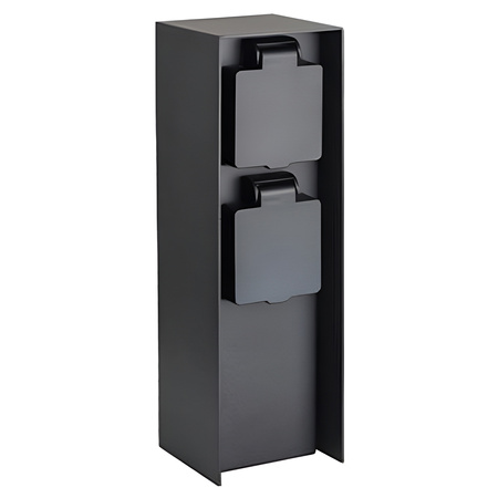 Słupek Ogrodowy Zewnętrzny Stojący 230V 23cm 2x Gniazdo Sieciowe