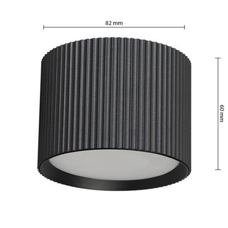 Oprawa Natynkowa Halogenowa Tuba Reflektor Spot GX53 Okrągła Czarna Gisele Masterled