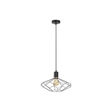 Lampa Wisząca Sufitowa E27 Czarny Matowy Vintage Fran Rabalux