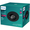 3x Oprawa Podtynkowa Wpuszczana LED 5W 500lm 2700K Ciepła Ruchoma Okrągła Czarna Ściemnialna 3-STEP SceneSwitch Cilantro Philips