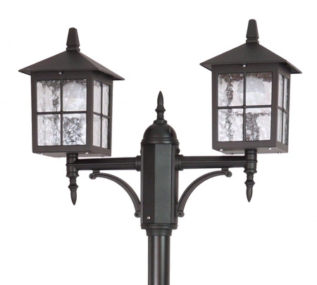 Lampa Ogrodowa Zewnętrzna Słupek LATARNIA E27 Wenecja OGMWN 2 KW 180-280cm czarny Su-Ma