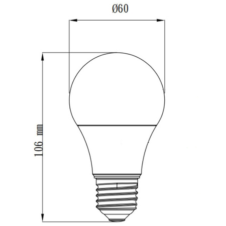 Żarówka LED E27 A60 4.7W = 40W 470lm 6500K Zimna TOSHIBA
