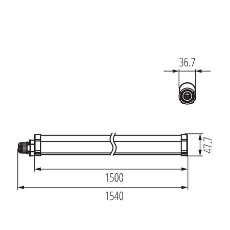 Oprawa Liniowa Lampa Sufitowa LED 50W 150cm 6000lm 4000K Neutralna 145° IP65 Natynkowa Biała TP KANLUX