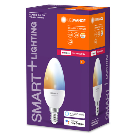 Żarówka LED E14 B40 4,9W 470lm CCT LEDVANCE SMART+ ZigBee Ściemnialna