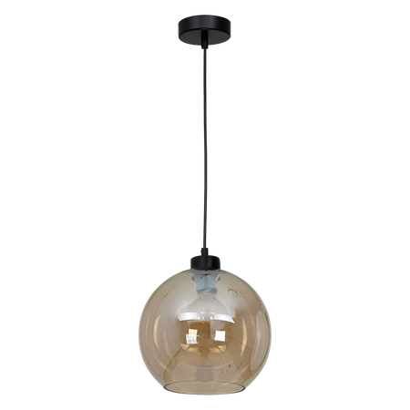 Lampa wisząca SOFIA 1xE27 MLP6578 Bursztynowy Klosz Kula Milagro Metal + Szkło