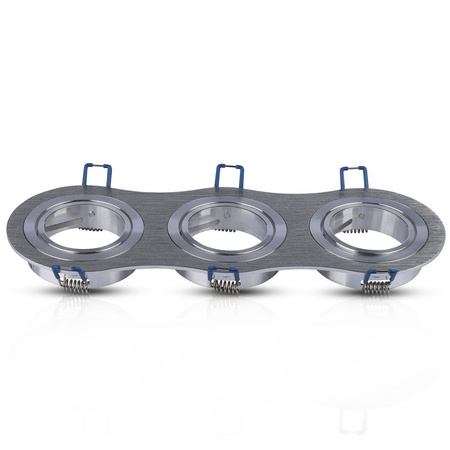Oprawa Sufitowa Podtynkowa 3xGU10 Okrągła Aluminium VT-784 V-TAC
