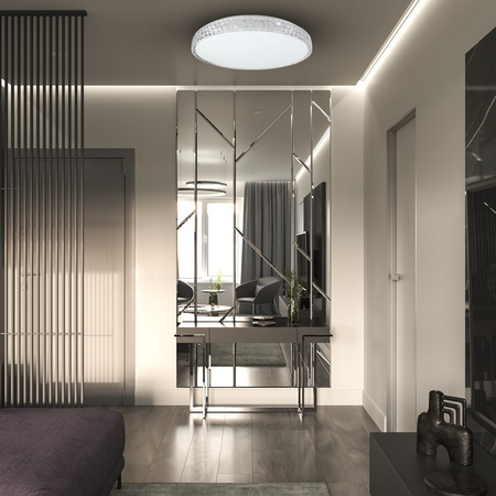 Plafon LED Lampa Sufitowa Natynkowa SHINY CLEAR 34W Ø490 mm Milagro