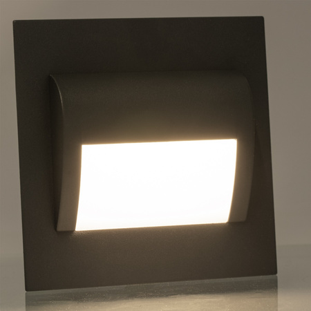 Oprawa schodowa DECORUS Lampka LED 1,2W Grafit ProVero Neutralna 4000K 12V DC