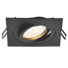Oprawa Sufitowa Wpuszczana Podtynkowa Halogenowa GU10 VIDEX Czarna Kwadratowa Ruchoma