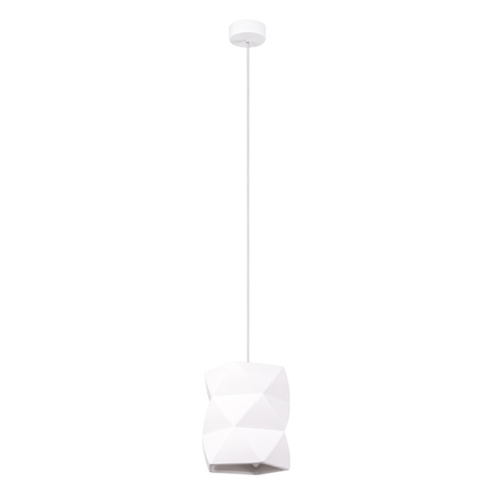 Lampa Sufitowa Wisząca Zwis E27 Żyrandol Geometryczna Biała Nowoczesna Gobi Sollux