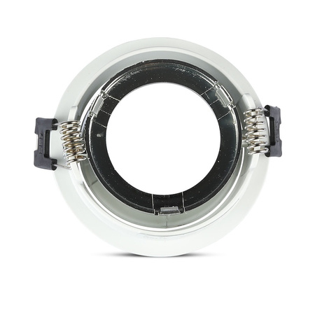 Oprawa Sufitowa Podtynkowa Oczko GU10 Okrągła Biała/Chrom VT-872 V-TAC