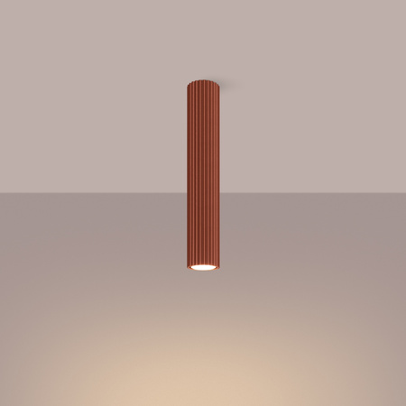 Lampa Sufitowa Reflektor Tuba Spot 1x GU10 Ochra Czerwona Karbon Deep Space SL.1628 Sollux