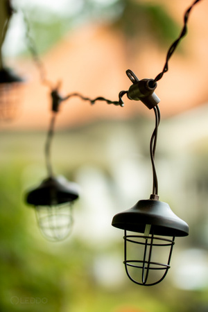 GIRLANDA SOLARNA 10x latarenka metalowa 4,5m ogrodowa ozdobna dekoracyjna 3000K ciepła