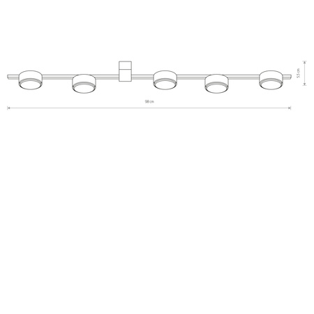 Lampa Sufitowa 5x GX53 Biała Nowoczesna PILLS 8267 Nowodvorski