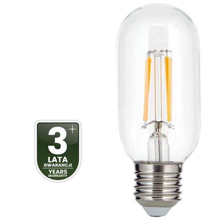 6x Żarówka LED E27 T45 FILAMENT 4W = 40W 470LM 3000K Ciepła 360° Ozdobna LUMILED