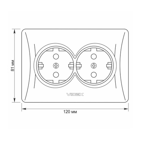 Gniazdko Podwójne Kontakt 16A Natynkowy Czarny BINERA VIDEX