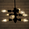 Lampa wisząca sufitowa loft industrial 9x E27 czarny OREBRO IL MIO GOLDLUX (Polux)