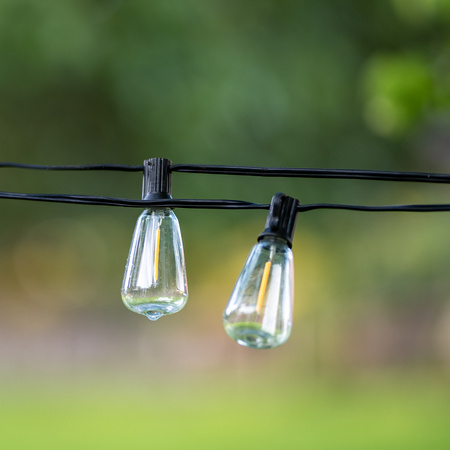 Girlanda Solarna Ogrodowa 30x LED Ozdobne Żarówki 9,8m 2700K Ciepła + Pilot PYRIS LUMILED