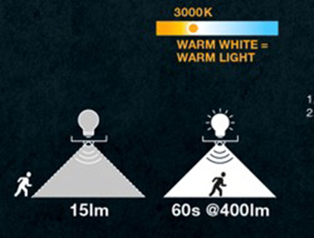 Lampa Ogrodowa Zewnętrzna Kinkiet Elewacyjny LED 4W 380lm 3000K IP44 Czarny Z Czujnikiem Ruchu i Zmierzchu Endura Ledvance