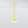 Lampa Sufitowa Wisząca Zwis 5x E27 Nieregularna Żółta Nowoczesna Diego Sollux