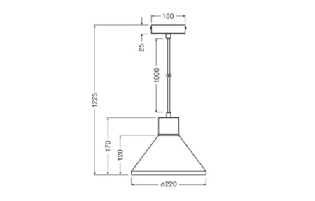 Lampa Sufitowa Wisząca Dekoracyjna E27 Zwis Szary Brązowy Beton Decor Ledvance