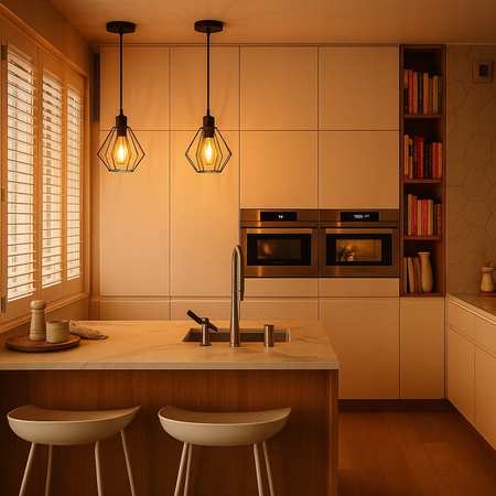 Lampa Sufitowa Oprawa Wisząca Zwis E27 Czarna Otto Masterled