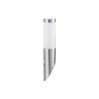 Lampa Ogrodowa Słupek Zewnętrzny Stojący E27 IP44 z Czujnikiem Ruchu Chrom Nowoczesny Inox torch Rabalux