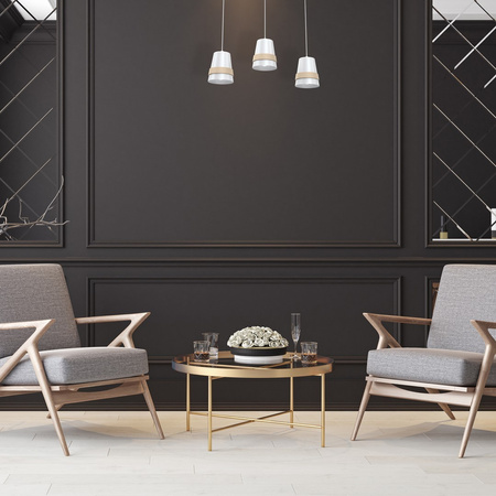 Lampa Wisząca Sufitowa VENEZIA Biała 3xE27 Milagro