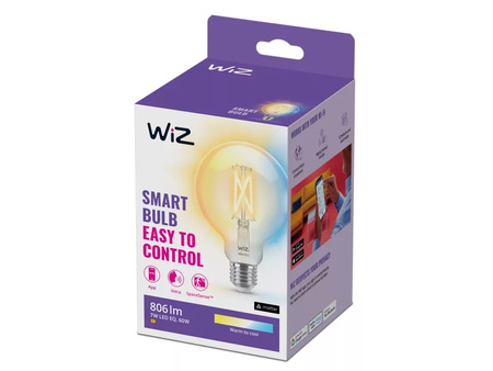 Żarówka LED E27 Kula G95 7W = 60W 806lm 2700-6500K TW FILAMENT Inteligentna SMART WiFi Bluetooth Aplikacja WiZ