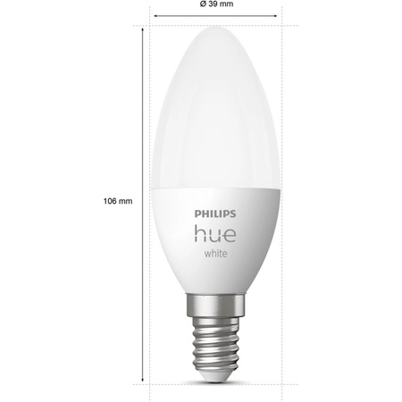 Żarówka LED Świeczka E14 B39 5,5W 2700K Ciepła PHILIPS HUE White Bluetooth Zigbee