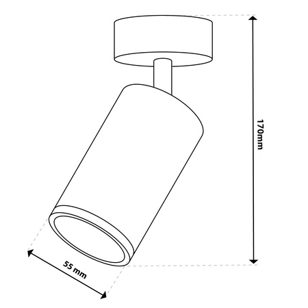 Kinkiet Ścienny Lampa Sufitowa Reflektor LED Spot GU10 IP44 ADERO Czarna Lumiled