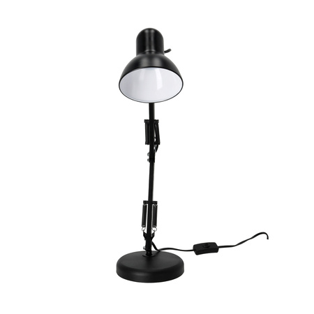 Lampka Biurkowa Oprawa Stołowa Regulowana E27 Czarna Auriq Kobi