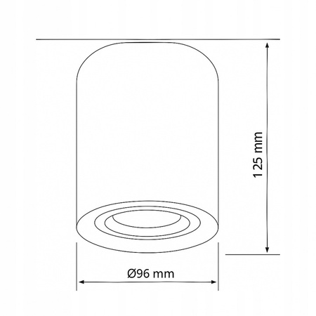 Oprawa Natynkowa Halogenowa Tuba Reflektor Spot GU10 Okrągła Ruchoma Biała Masterled