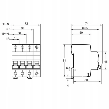 Wyłącznik Nadprądowy Bezpiecznik C10A 3P Schneider
