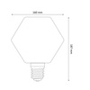 Żarówka Dekoracyjna LED E27 FILAMENT LB160 4W 260lm 1800K Ciepła 320° DecoVintage Amber GOLDLUX (Polux)