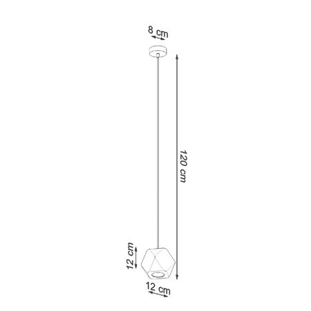 Lampa Sufitowa Wisząca Zwis GU10 Geometryczna Brązowa Skandynawska Woody Sollux