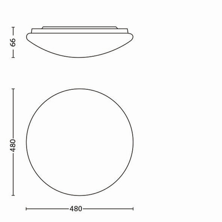 Lampa Sufitowa Plafon Natynkowy LED 36W 3200lm 2700-6500K Biała Wawel Philips
