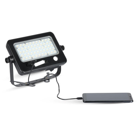 Naświetlacz LED 10W 4000K IP65 + Panel Solarny USB IP65 VT-788-10 V-TAC