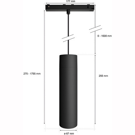Lampa Sufitowa Oprawa Wisząca LED Perifo Czarna 5,2W CCT RGB Philips HUE Bluetooth