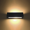 Lampa Ścienna Kinkiet E27 Prostokątna Czarna Nowoczesna Vega Sollux