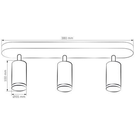 Oprawa Ścienno-Sufitowa Reflektor Punktowy 3x GU10 Biała IP44 TURYN Sanico Goldlux