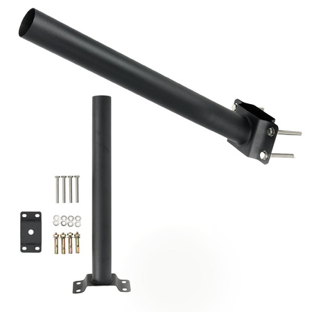 Uchwyt Ścienny Montażowy do Opraw Reflektorów BASE SE 50cm Fi 4.8cm Czarny LED2B Kobi