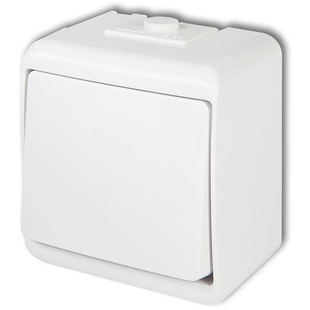 Łącznik Włącznik Hermetyczny Jednobiegunowy Natynkowy Junior IP54 KARLIK Biały
