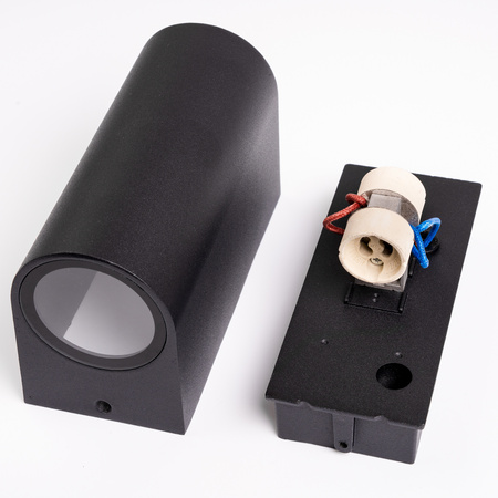 Kinkiet Ogrodowy Elewacyjny Lampa Zewnętrzna 2xGU10 ALLIUM Czarna LUMILED