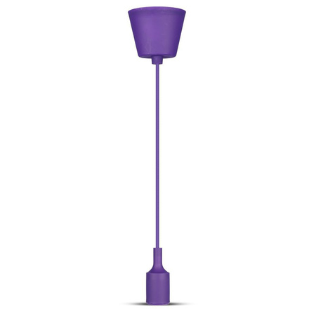 Lampa Wisząca Oprawa E27 Silikonowy klosz fioletowy VT-7228 V-TAC