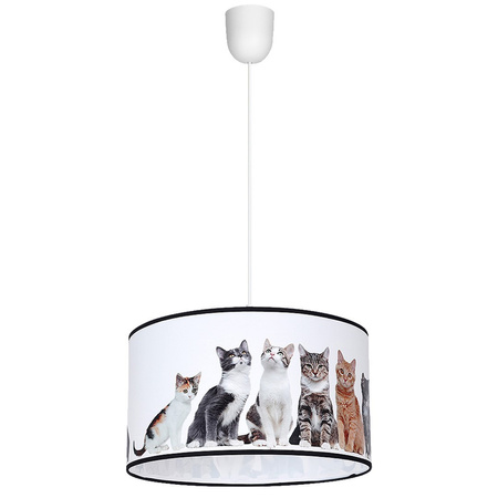 Lampa Wisząca Sufitowa CATS 1xE27 Milagro
