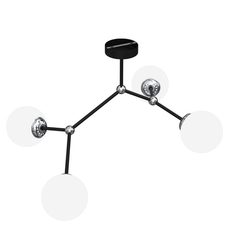 Lampa Sufitowa JOY Czarna 4xE14 Milagro