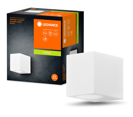 Lampa Ogrodowa Zewnętrzna Kinkiet Elewacyjny LED GU10 IP44 IK04 Biały Endura Ledvance