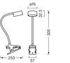 Lampa Stołowa Biurkowa LED Klips Regulowana 4.8W 221lm CCT Ściemnialna Czarny Office Line Ledvance